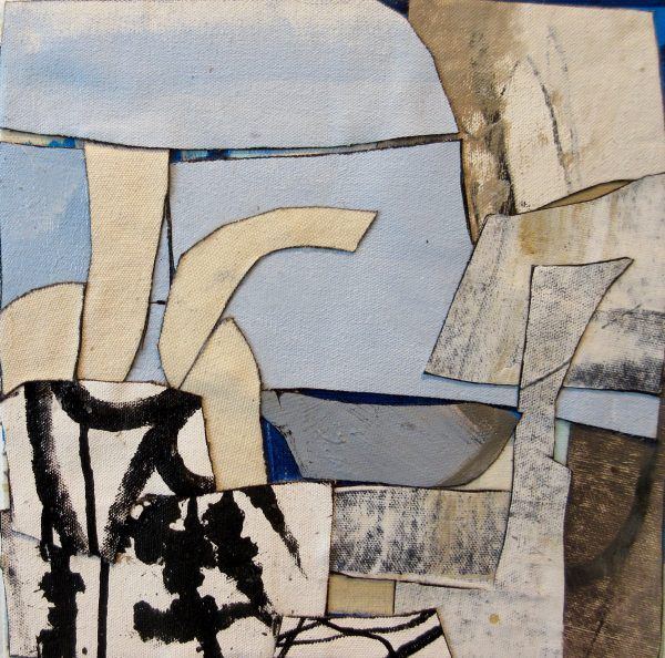 Zalisko_Remnants Of A Past Life II_10x10x1.75_collage with canvas, acrylic, ink on canvas $400