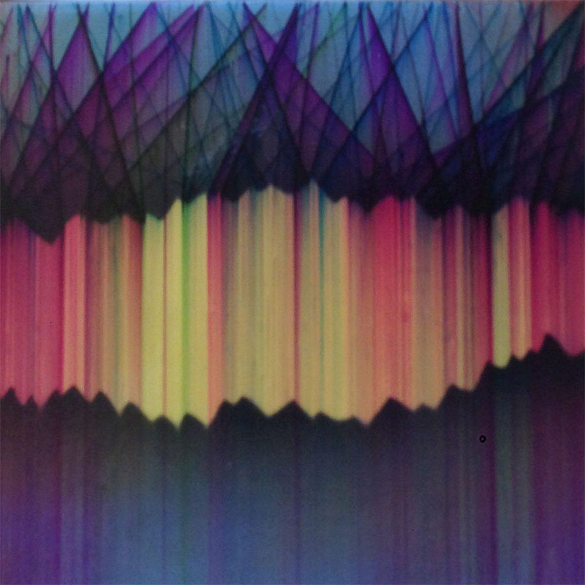 Pen blow 93, 2014, ballpoint pen and resin on panel, 12 x 12in