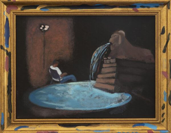 Piazza del Popola 15x19 oilcanvaspainted frame