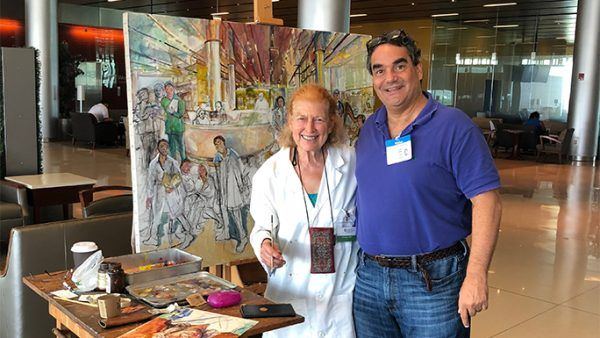 Audrey with CCD visitor Michael Howard 684x385[1]