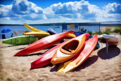 Kayaks at Bay